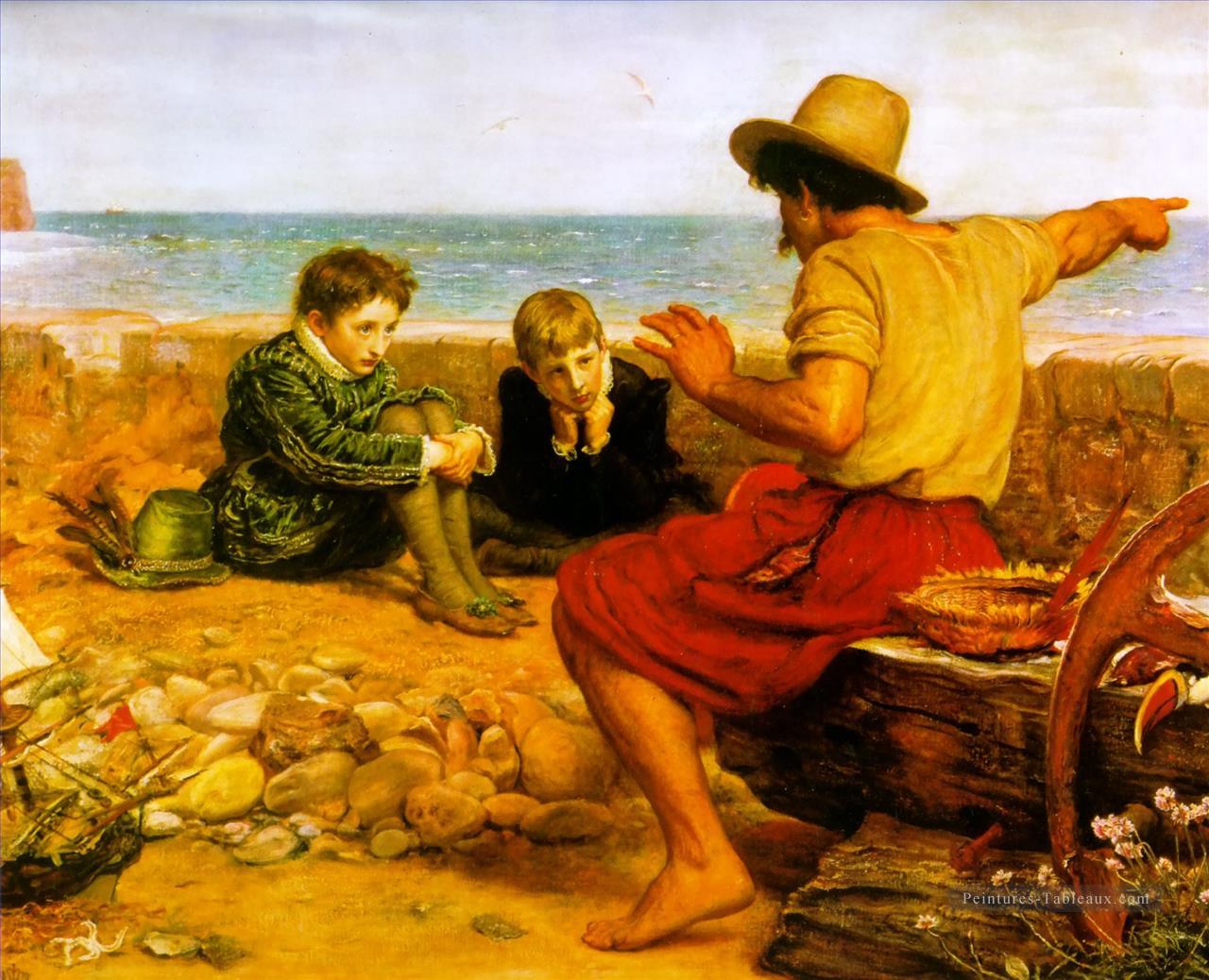 l’enfance de walter raleigh préraphaélite John Everett Millais Peintures à l'huile